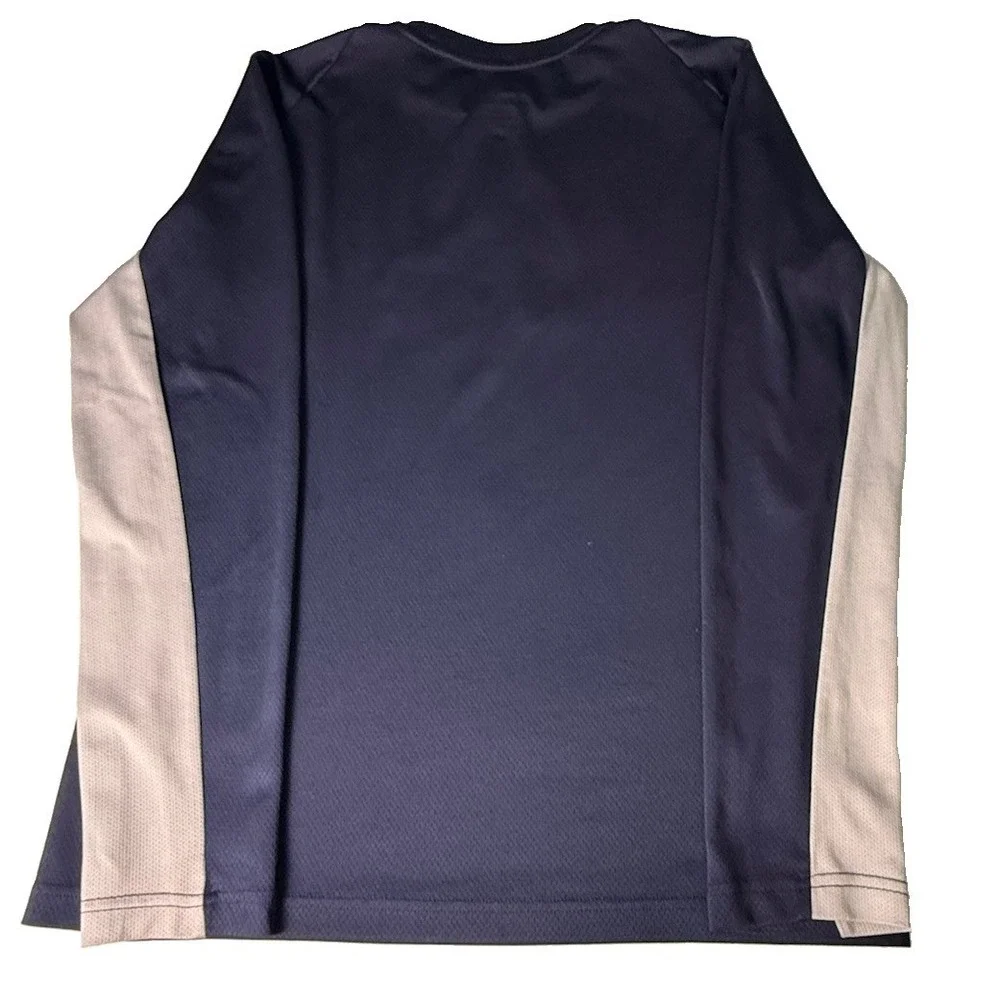 Nike Dri-FIT Long Sleeve Shirt UConn Huskies Men's Size M Gray Navy Blue
